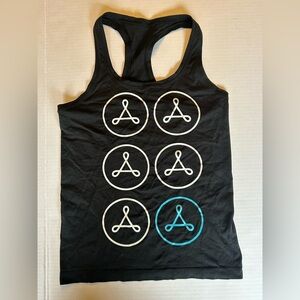 Lululemon Swiftly Black Tank Top Alchemy Logo Size 8